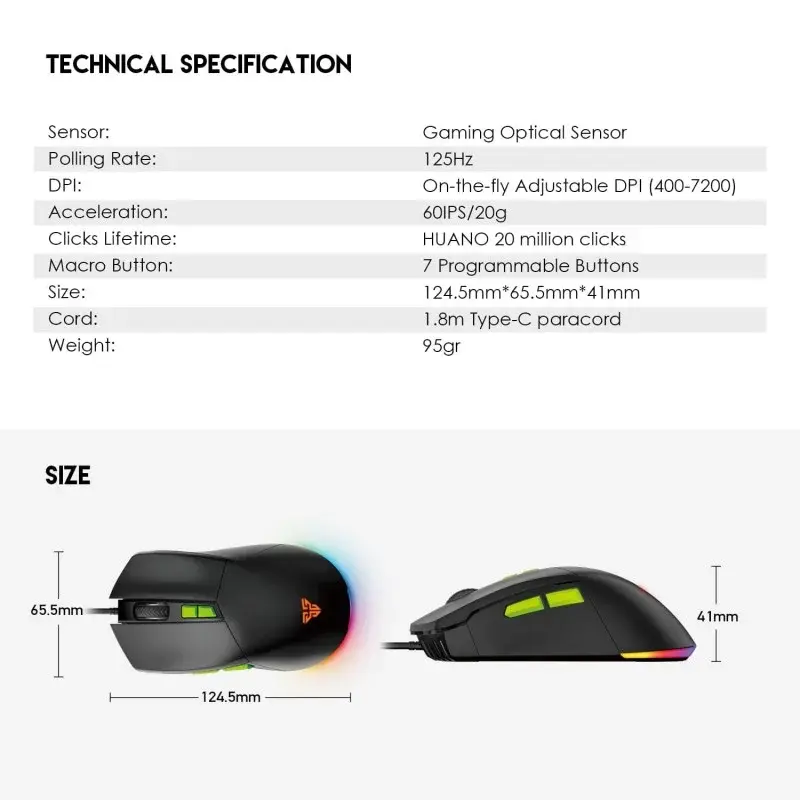 Fantech VX6 Phantom II – Advanced 7200 DPI RGB Wired Gaming Mouse2.webp
