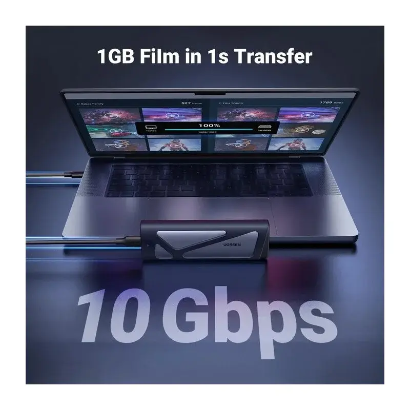 UGREEN CM767 M.2 NVMe SATA SSD Enclosure – USB-C 3.2 Gen 2 (10Gbps), Aluminum Case, Up to 8TB 4.webp