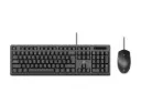 FANTECH GO KM101 Professional Wired Keyboard & Mouse Combo – USB, 104 Keys, English/Arabic, Silent Typing, 1000 DPI – Black