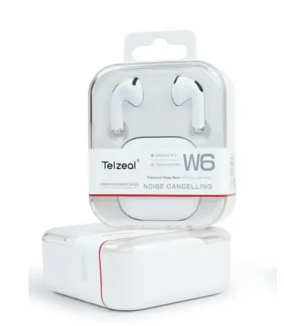 Telzeal W6 Wireless Earbuds – Noise Cancelling, Deep Bass