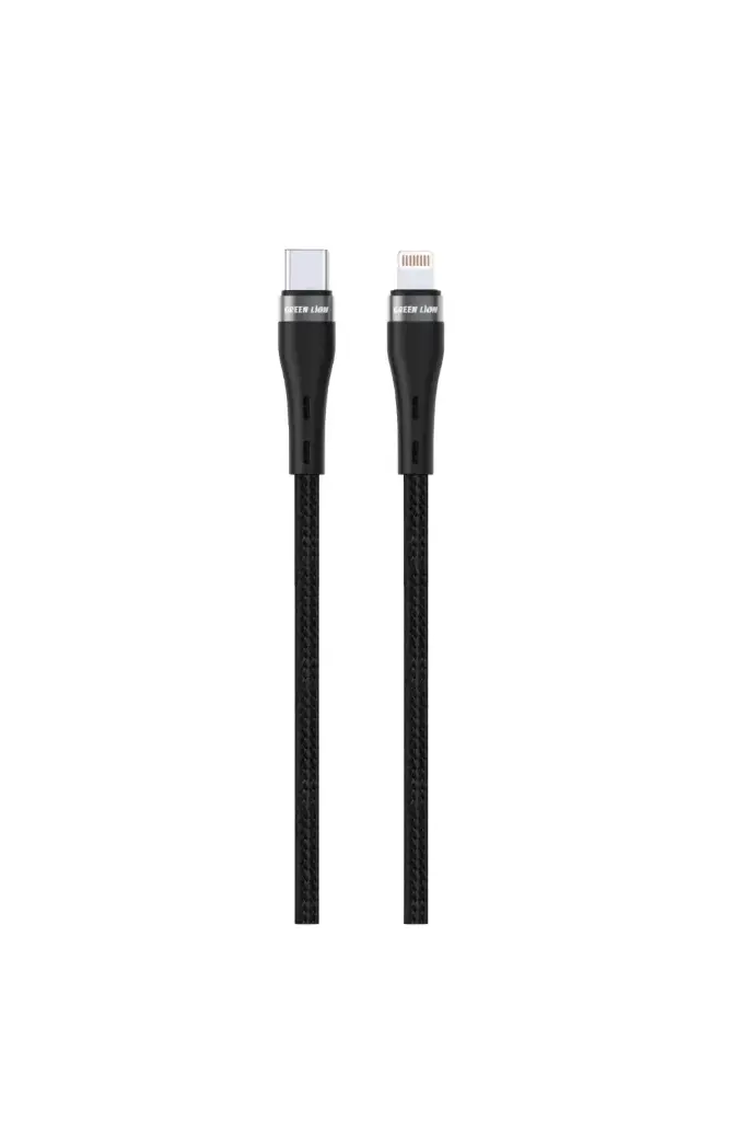 Green Lion USB-C to Lightning Braided Cable – 1M, 18W Fast Charging