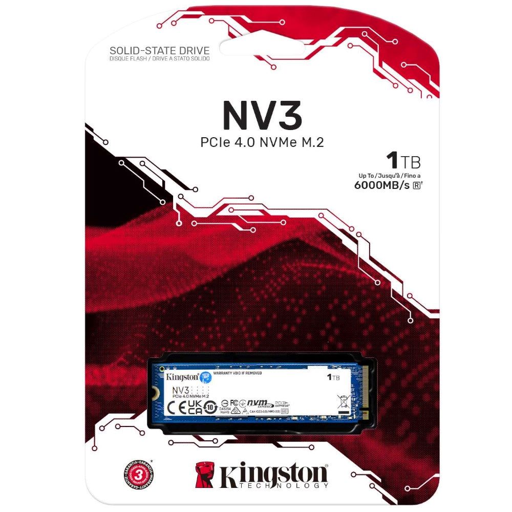 Kingston NV3 1TB NVMe PCIe 4.0 M.2 SSD