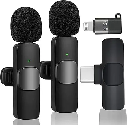K9 Dual Wireless Microphone – Lavalier Mic Set with Receiver