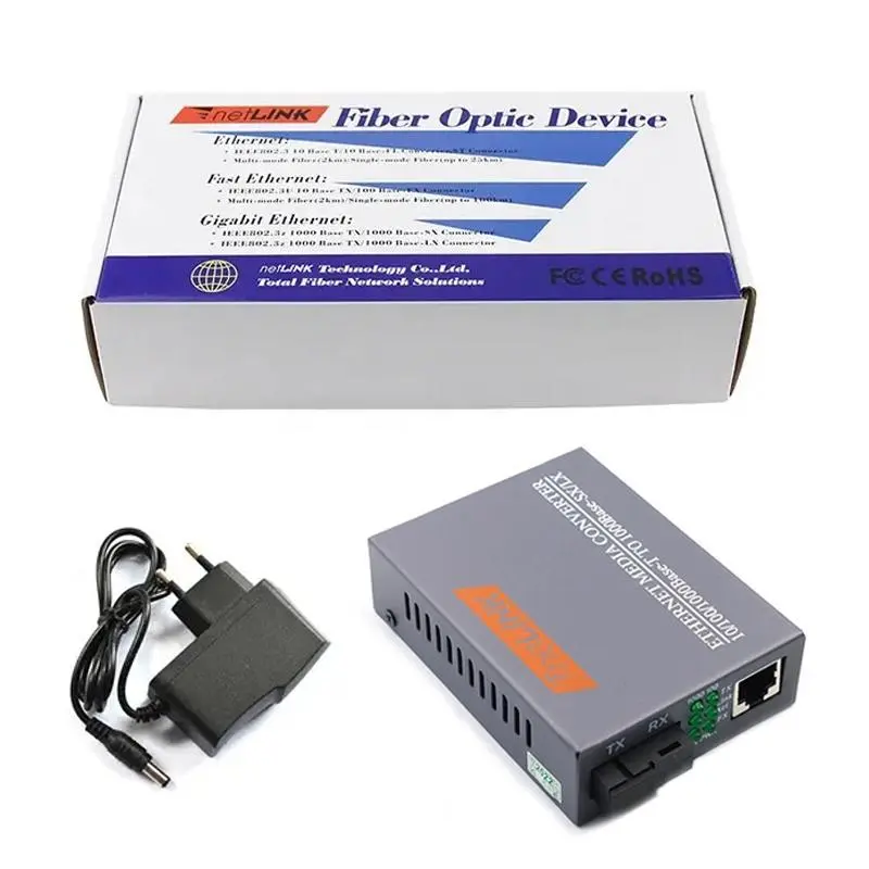 NetLINK Fiber Optic Media Converter – Fast/Gigabit Ethernet