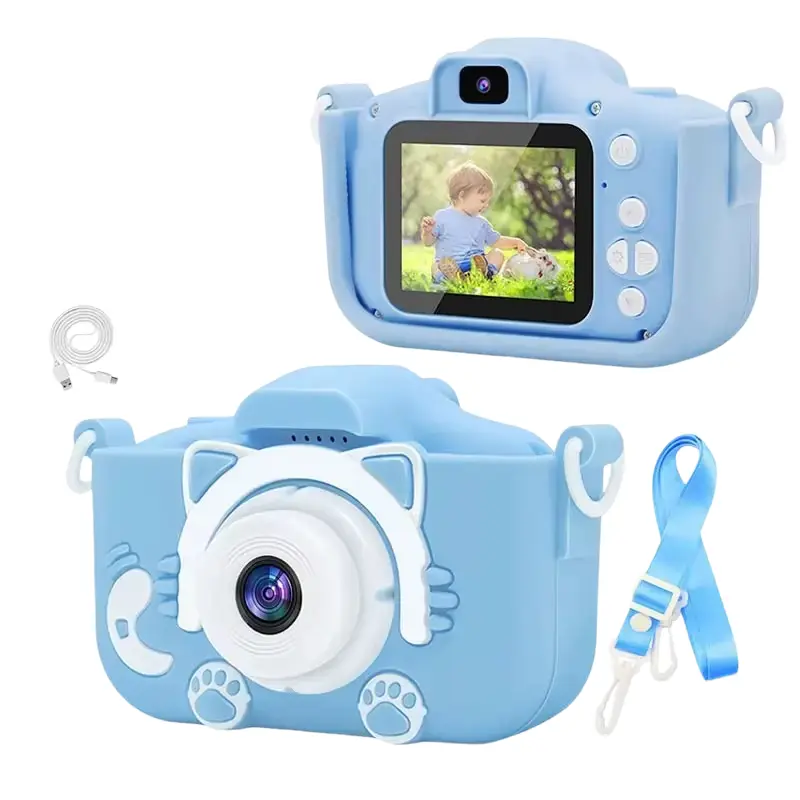 Kids Digital Camera – 48MP, 1080p HD, Dual Lens, 64GB Memory Card + Card Reader, Games & Music – Perfect Gift for Boys & Girls (Ages 3+)