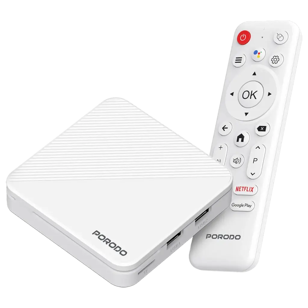 Porodo Echobox Android TV Box with 4K Ultra HD Streaming