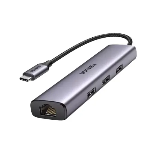 [CM475 | 60600] UGREEN CM475 USB-C to 3-port USB 3.0 Hub With Gigabit Ethernet Adapter