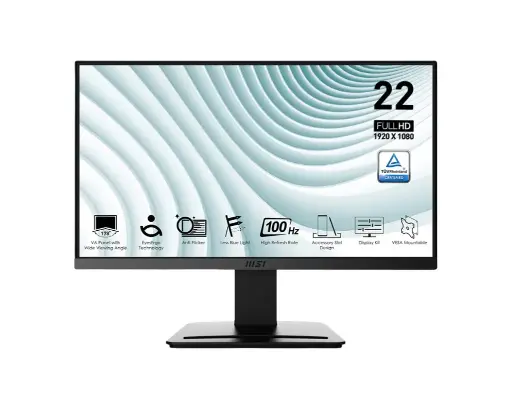 MSI PRO MP223 Business Productivity Monitors  22" IPS 100HZ HDR DP HDMI