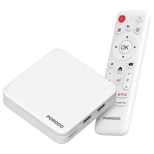 Porodo Echobox Android TV Box with 4K Ultra HD Streaming